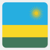 Ruanda-Flagge Quadratischer Aufkleber (Vorderseite)