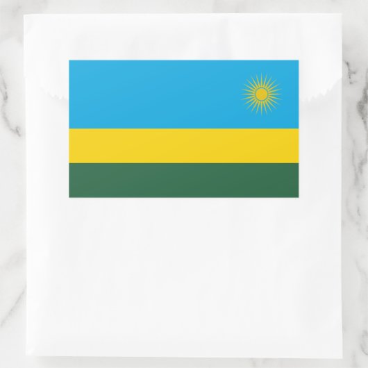 Ruanda-Flagge Rechteckiger Aufkleber (Tasche)