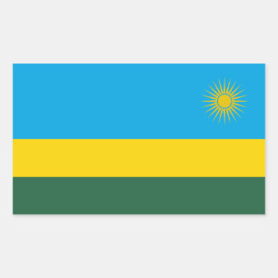 Ruanda-Flagge Rechteckiger Aufkleber