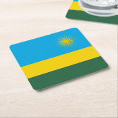 Ruanda-Flagge Rechteckiger Pappuntersetzer (angewinkelt)
