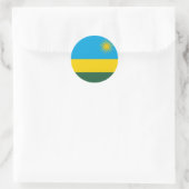 Ruanda-Flagge Runder Aufkleber (Tasche)