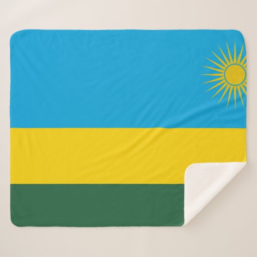 Ruanda-Flagge Sherpadecke (Vorderseite (Horizontal))