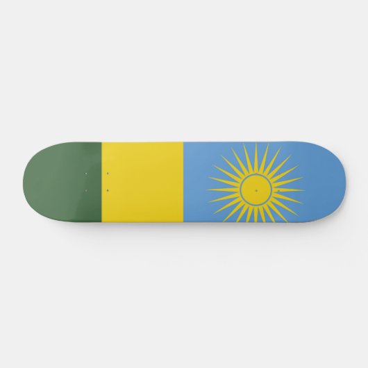 Ruanda-Flagge Skateboard (Horizontal)