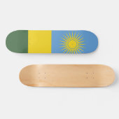 Ruanda-Flagge Skateboard (Horizontal)