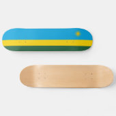 Ruanda-Flagge Skateboard (Horizontal)