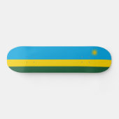 Ruanda-Flagge Skateboard (Horizontal)