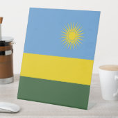 Ruanda-Flagge Sockelschild (In Situ)