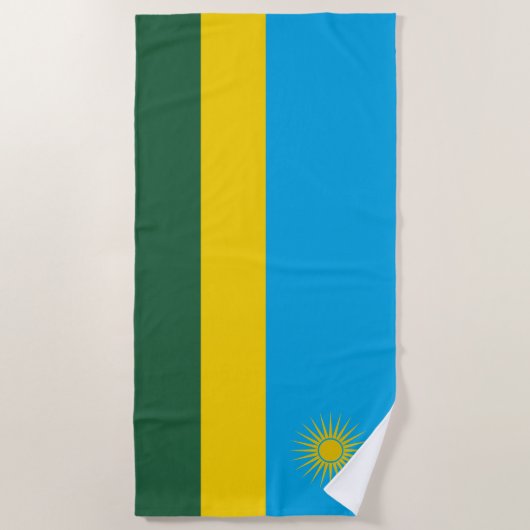 Ruanda-Flagge Strandtuch (Vorderseite)