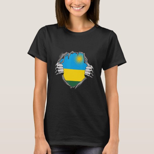 Ruanda-Flagge T-Shirt (Vorderseite)