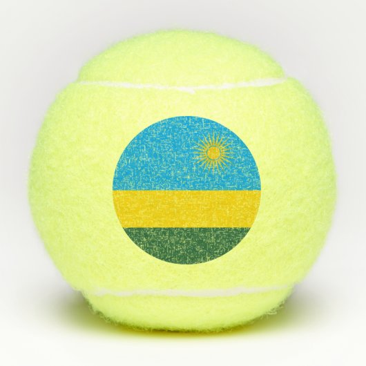 Ruanda-Flagge Tennisbälle (Vorderseite)
