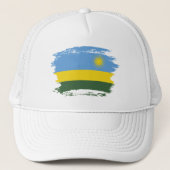 Ruanda-Flagge Truckerkappe (Vorderseite)