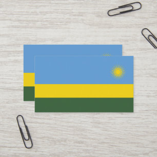 Ruanda-Flagge Visitenkarte