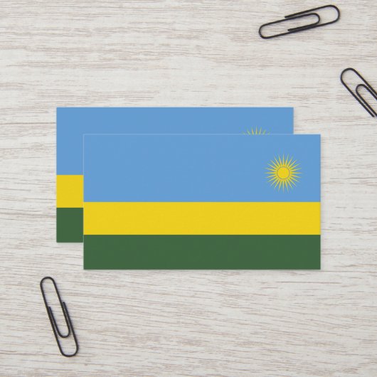 Ruanda-Flagge Visitenkarte (Vorderseite/Rückseite Beispiel)
