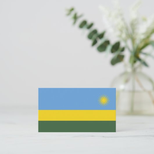 Ruanda-Flagge Visitenkarte (Stehend Vorderseite)