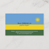 Ruanda-Flagge Visitenkarte (Rückseite)