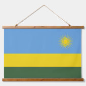 Ruanda-Flagge Wandteppich Mit Holzrahmen (Vorderseite 2)