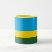 Ruanda-Flagge Zweifarbige Tasse (Mittel)