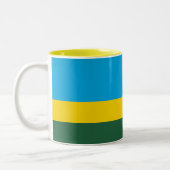 Ruanda-Flagge Zweifarbige Tasse (Links)