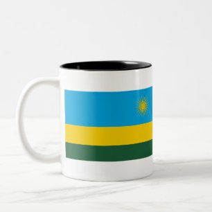 Ruanda-Flagge Zweifarbige Tasse
