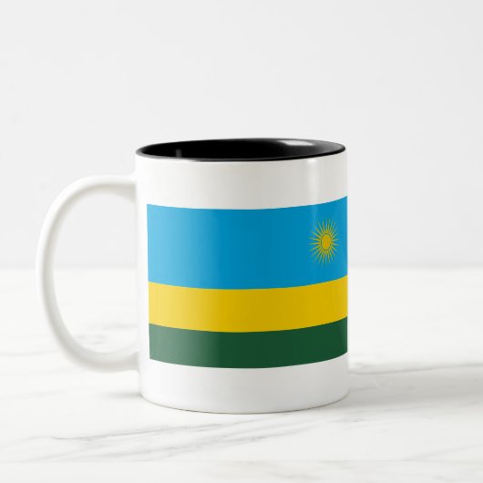 Ruanda-Flagge Zweifarbige Tasse (Links)