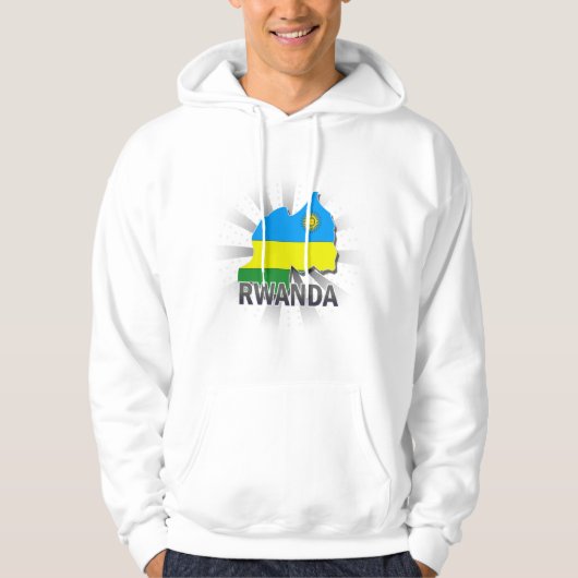 Ruanda-Flaggen-Karte 2,0 Hoodie (Vorderseite)