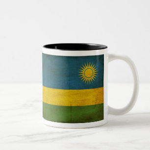 Ruanda-Flaggen-Tasse Zweifarbige Tasse