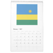 Ruanda-FlaggenEmblem Kalender (Feb 2027)