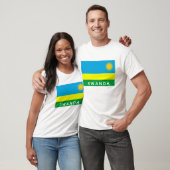 Ruanda-Flaggenland-Textname T-Shirt (Unisex)