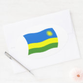 Ruanda-Flaggensticker Ovaler Aufkleber (Umschlag)