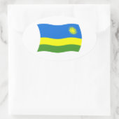 Ruanda-Flaggensticker Ovaler Aufkleber (Tasche)