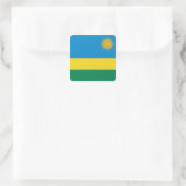 Ruanda-Flaggensticker Quadratischer Aufkleber (Tasche)