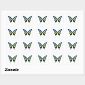 Ruanda Frack Butterfly Flag Quadratischer Aufkleber (Blatt)