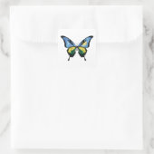 Ruanda Frack Butterfly Flag Quadratischer Aufkleber (Tasche)