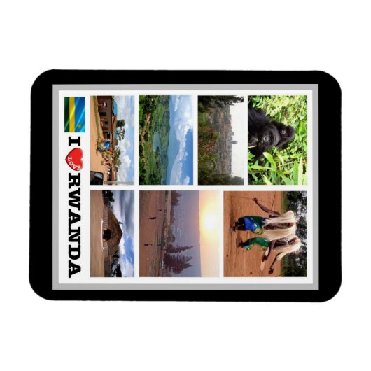 Ruanda - I Liebe - Magnet (Horizontal)