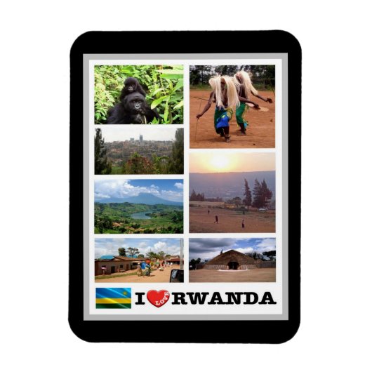 Ruanda - I Liebe - Magnet (Vertikal)
