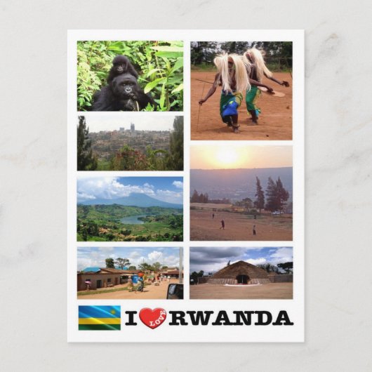 Ruanda - I Liebe - Postkarte (Vorderseite)