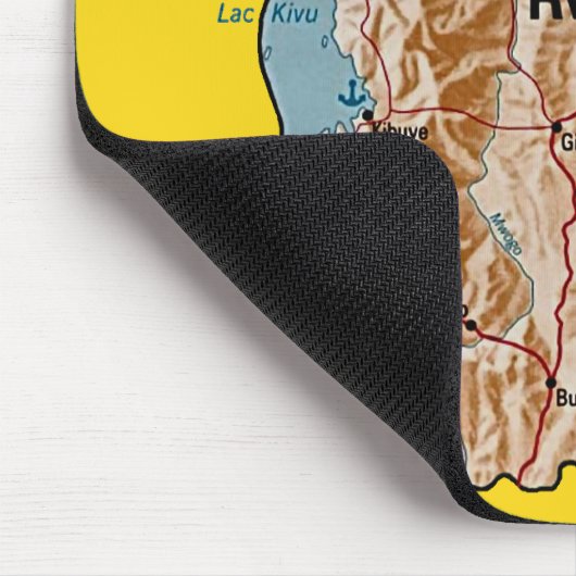 Ruanda-Karte Mousepad (Ecke)