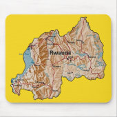 Ruanda-Karte Mousepad (Vorne)
