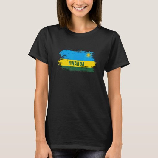 Ruanda - Länderflaggen in Ostafrika T-Shirt (Vorderseite)