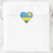 Ruanda Liebe Flaggenstempel Herz-Aufkleber (Tasche)