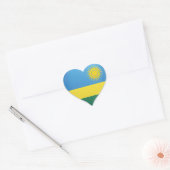 Ruanda Liebe Flaggenstempel Herz-Aufkleber (Umschlag)