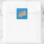 Ruanda Map Sticker (Tasche)
