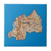 Ruanda Map Tile Fliese (Vorderseite)