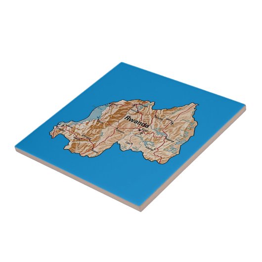 Ruanda Map Tile Fliese (Seite)