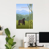 Ruanda Minimal Reiseplakat Poster (Heimbüro)