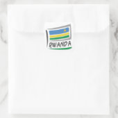Ruanda Pride X Flag Quadratischer Aufkleber (Tasche)