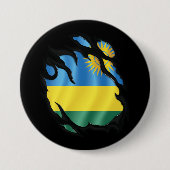 Ruanda Ripped Flag Button (Vorderseite)