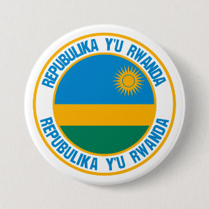 Ruanda Round Emblem Button