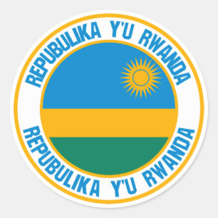 Ruanda Round Emblem Runder Aufkleber