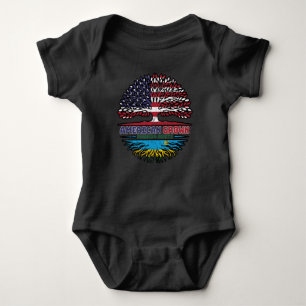 Ruanda Ruanda - Amerikanische Tree Roots Flag Baby Strampler
